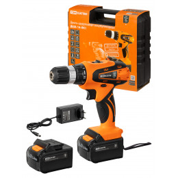 Дрель-шуруповерт акк. ДША-14-ЛК1 14 В, 1,3 А*ч Li-Ion 2 шт, 26 Нм, 0-1400 об/мин, кейс, "Гранит" TDM