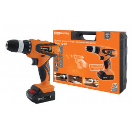 Дрель-шуруповерт акк. ДША-12-Л1 12 В, 1,3 А*ч Li-Ion, 22 Нм, 0-1350 об/мин, кейс, "Гранит" TDM