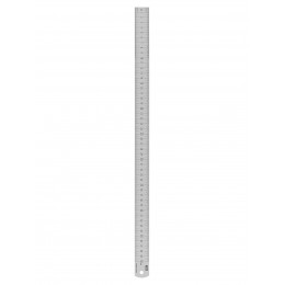 Линейка измерительная металлическая 50 см, нержавеющая сталь, двухсторонняя шкала, "Рубин" TDM