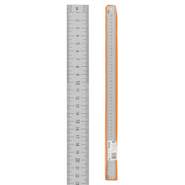 Линейка измерительная металлическая 50 см, нержавеющая сталь, двухсторонняя шкала, "Рубин" TDM