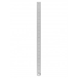 Линейка измерительная металлическая 50 см, нержавеющая сталь, двухсторонняя шкала, "Рубин" TDM