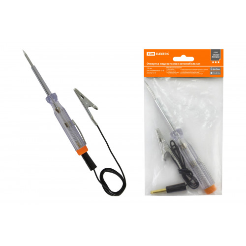 Автомобильный пробник (тестер) 135 мм,  6-24 В,  провод 0,5 м, "ЭкспертЭлектрик" TDM