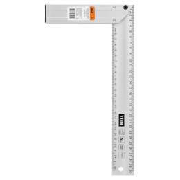 Угольник столярный 300 мм алюминиевый, усиленный, облегченная рукоятка, "Рубин" TDM