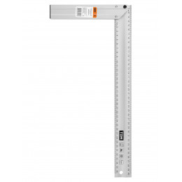 Угольник столярный 400 мм алюминиевый, усиленный, облегченная рукоятка, "Рубин" TDM