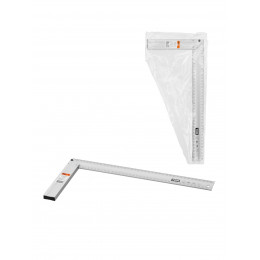 Угольник столярный 400 мм алюминиевый, усиленный, облегченная рукоятка, "Рубин" TDM