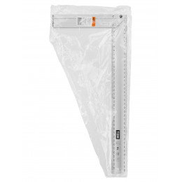 Угольник столярный 400 мм алюминиевый, усиленный, облегченная рукоятка, "Рубин" TDM