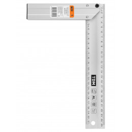 Угольник столярный 250 мм алюминиевый, усиленный, облегченная рукоятка, "Рубин" TDM