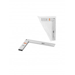 Угольник столярный 250 мм алюминиевый, усиленный, облегченная рукоятка, "Рубин" TDM