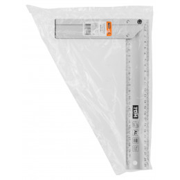 Угольник столярный 250 мм алюминиевый, усиленный, облегченная рукоятка, "Рубин" TDM