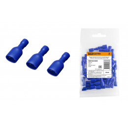 Разъем плоский полностью изолированный РППИ-М 2-250 синий (мама) (50 шт) TDM