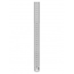 Линейка измерительная металлическая 30 см, нержавеющая сталь, двухсторонняя шкала, "Рубин" TDM