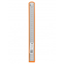 Линейка измерительная металлическая 30 см, нержавеющая сталь, двухсторонняя шкала, "Рубин" TDM