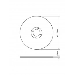 Круг шлифовальный, зачистной по металлу, 115х6х22,2 мм, тип 42, A24RBF, серия "Рубин", TDM