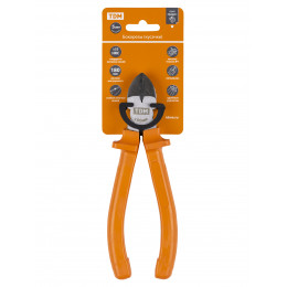 Бокорезы (кусачки), с пластиковыми рукоятками, углеродистая сталь, 180 мм, серия "Гранит" TDM