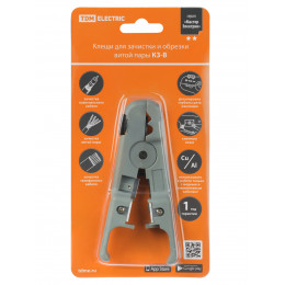 Клещи КЗ-В, зачистка и обрезка витой пары UTP/SFTP регулируемый нож, «МастерЭлектрик» TDM