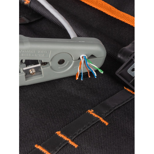 Клещи КЗ-В, зачистка и обрезка витой пары UTP/SFTP регулируемый нож, «МастерЭлектрик» TDM