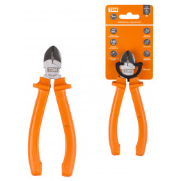 Бокорезы (кусачки), с пластиковыми рукоятками, углеродистая сталь, 160 мм, серия "Гранит" TDM