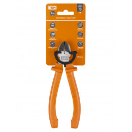 Бокорезы (кусачки), с пластиковыми рукоятками, углеродистая сталь, 160 мм, серия "Гранит" TDM