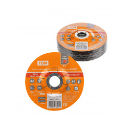 Круг шлифовальный, зачистной по металлу, 125х6х22,2 мм, тип 42, A24RBF, серия "Рубин", TDM