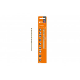 Сверло по металлу, 5 мм, полир., HSS, класс точн. В, 118⁰, цилиндр. хв., блистер 1 шт, "Рубин" TDM