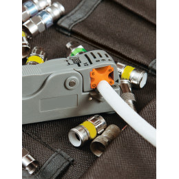 Клещи КЗ-К, зачистка коаксиального кабеля RG-58/59/6/SAT, регулируемые ножи, «МастерЭлектрик» TDM