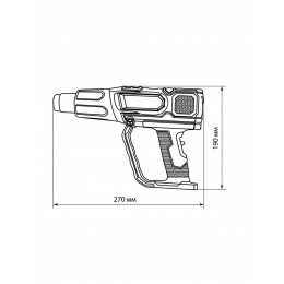 Технический фен ТФ-02, 2000 Вт, 9 предм., ЖК-экр., 2 реж., плавн. рег., 50-600 C, кейс, "Алмаз" TDM