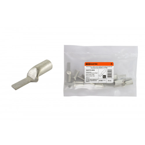 Наконечник кабельный штифтовой медный луженый под опрессовку НШМЛ 25-7x15 TDM