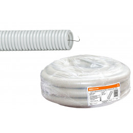 Труба гофрированная ПВХ d 20 с зондом (10 м) легкая TDM