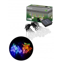 Гирлянда ССГ-148 "Капли" на солнечной батарее, 2.7 м, 20 LED, многоцветный, IP54, TDM
