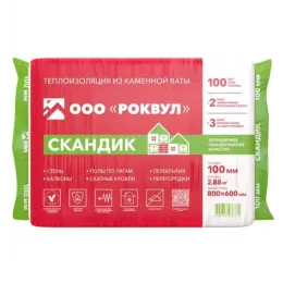 Rockwool Скандик 100х600х800 мм