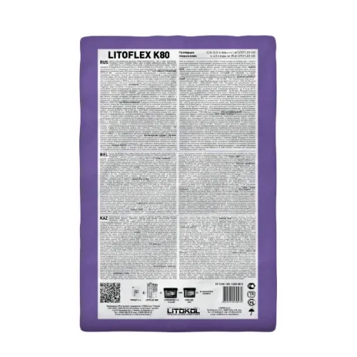 Клей плиточный LitoKol K80 LitoFlex 25 кг
