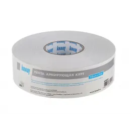 Лента бумажная для швов ГКЛ Knauf Курт 52 мм 75 м с армирующими волокнами