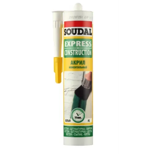 Герметик акриловый Soudal Моментальный белый 280 мл