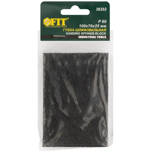 Губка шлифовальная алюминий-оксидная (100х70х25 мм; P60) FIT