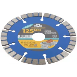 Диск алмазный отрезной турбо-сегментный 125x2.0x10x22.2 мм MOS по бетону