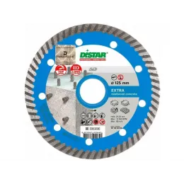 Диск алмазный турбо по армированному бетону Extra (125х22.2 мм) для УШМ DiStar