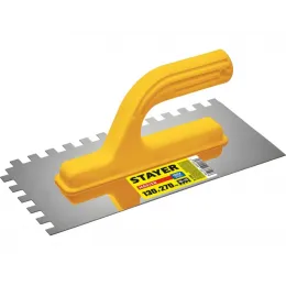 Зубчатая гладилка STAYER 130 х 270 мм Нержавеющая 10х10