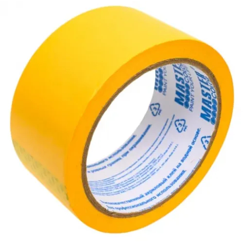 Малярная лента золотистая рисовая бумага термостойкая до 120C, 48 мм х 25 м MASTER COLOR