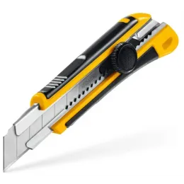 Нож с винтовым фиксатором Stayer HERCULES-25 сегментированные лезвия 25 мм