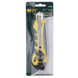 Нож технический 18 мм усиленный прорезиненный вращ.прижим