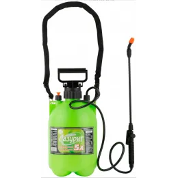 Переносной помповый опрыскиватель (распылитель) Лазурит 5л