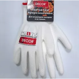 Перчатки DECOR PREMIUM прорезиненные размер M