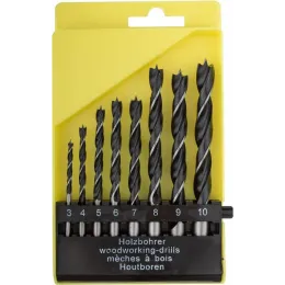 Сверла по дереву (8 шт; 3, 4, 5, 6, 7, 8, 9, 10 мм) FIT