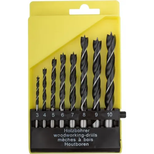 Сверла по дереву (8 шт; 3, 4, 5, 6, 7, 8, 9, 10 мм) FIT