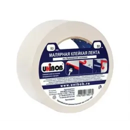 Скотч малярный Unibob белый 50 мм 50 м