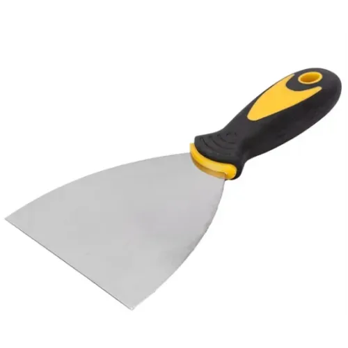 Шпатель FIT нерж.сталь, прорезиненная ручка  4", 100мм