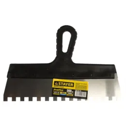 Шпатель зубчатый STAYER 300 мм 8х8