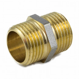 Ниппель латунь никель НР 9022 ГОСТ 32585-2013 Aquasfera