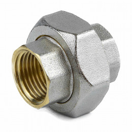 Соединитель латунь американка никель ВР/ВР 9012 прямой ГОСТ 32585-2013 Aquasfera