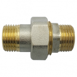 Соединитель латунь американка никель НР/НР 9014 прямой ГОСТ 32585-2013 Aquasfera